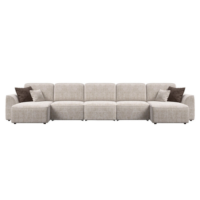 П-образный диван "KING MODOOL" (Шенилл IQ кварц) Уральск - изображение 2