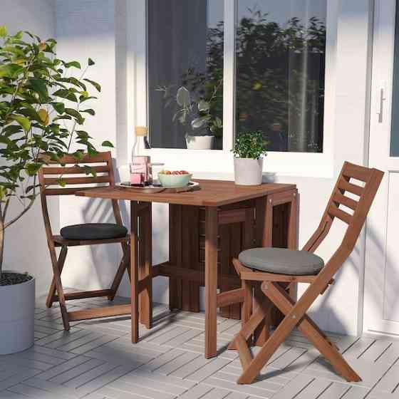 Стол складной садовый ЭПЛАРО коричневая морилка 34/83/131x70 см ИКЕА, IKEA Нур-Султан