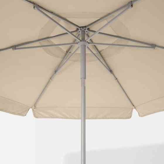 Зонт от солнца с опорой КУГГЁ / ВОРХОЛЬМЕН бежевый 300 см IKEA, ИКЕА Нур-Султан