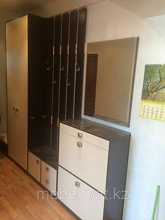 Прихожая: шкаф, настенная вешалка, комод, зеркало, тумба для обуви Алматы - изображение 1