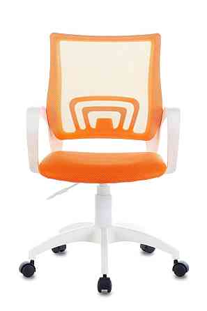 Компьютерное кресло Standard оранжевый, пластик белый Алматы