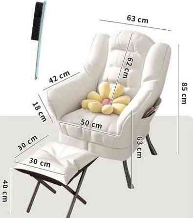 Классическое кресло ткань серый Алматы