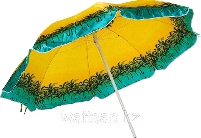 Зонт пляжный диаметр 1,5 м, мод.602A (пальмы) Алматы - изображение 1
